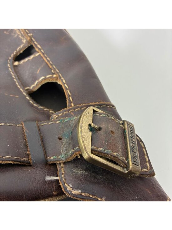 VTG Y2K Dr Martens 8A26 Bark Grizzly Chunky Fisherman Sandals Mens 13 Brown
